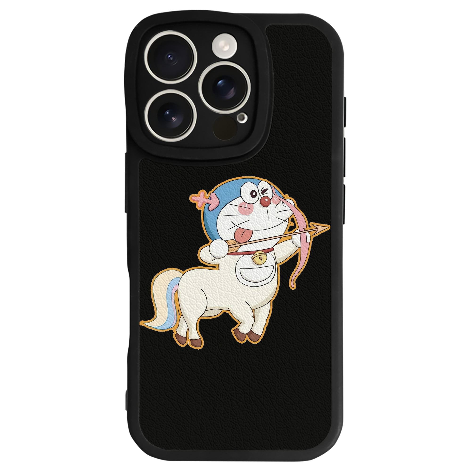 （画像用） ドラえもん Doraemon 【iPhone 16シリーズ対応】シリコンスマホケース（レザー調） 材質：シリコン